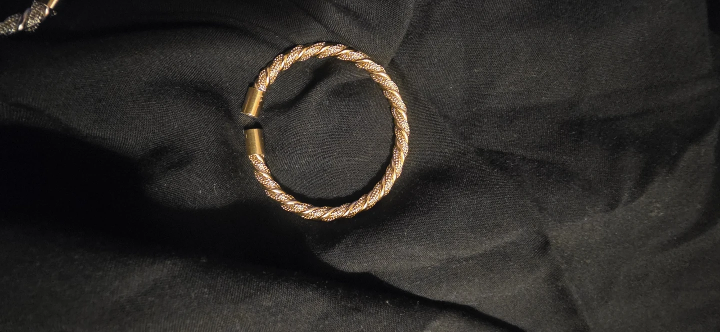 Twisted Bangle Bracelet - Gold and Silver - photo 4
