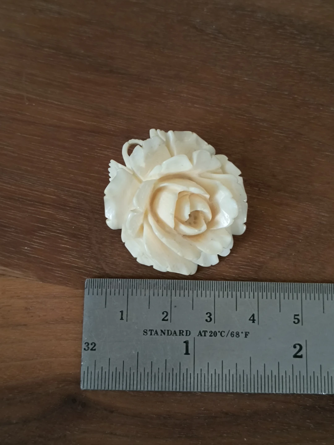 Vintage Carved Rose Brooch - photo 3