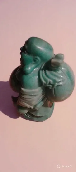 Green Smiling  Buddha Statue image indicator(3)
