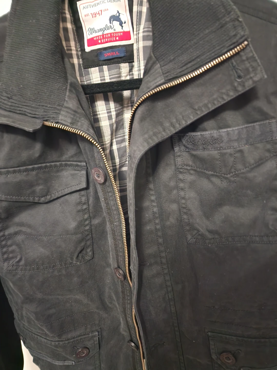 Wrangler Authentic Denim Jacket, Size Small - photo 4