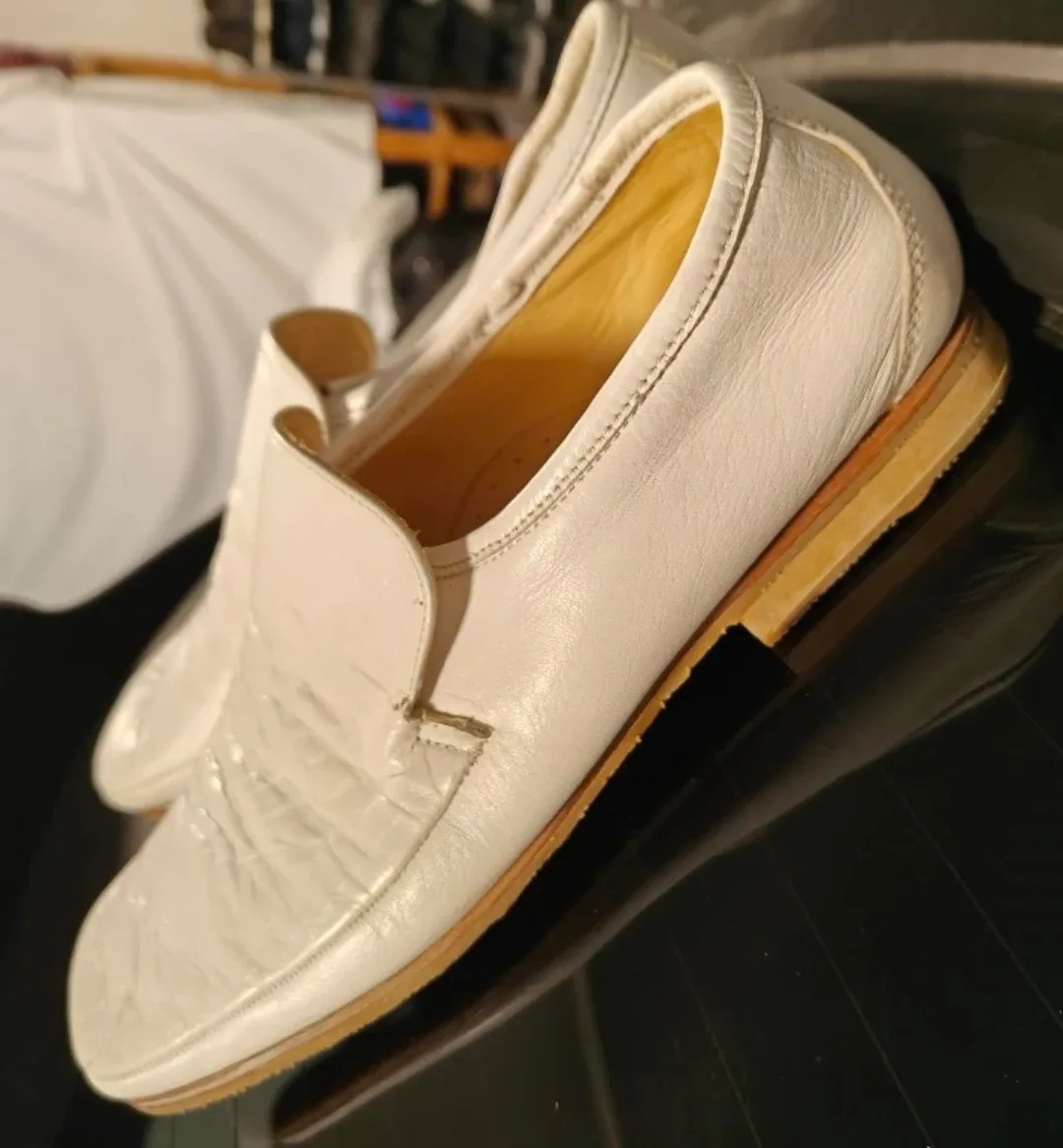 Ultra Flex by Ingledew's White Leather Loafers image indicator(4)
