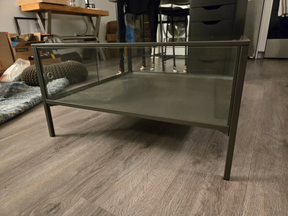 Modern glass and metal coffee table image indicator(5)