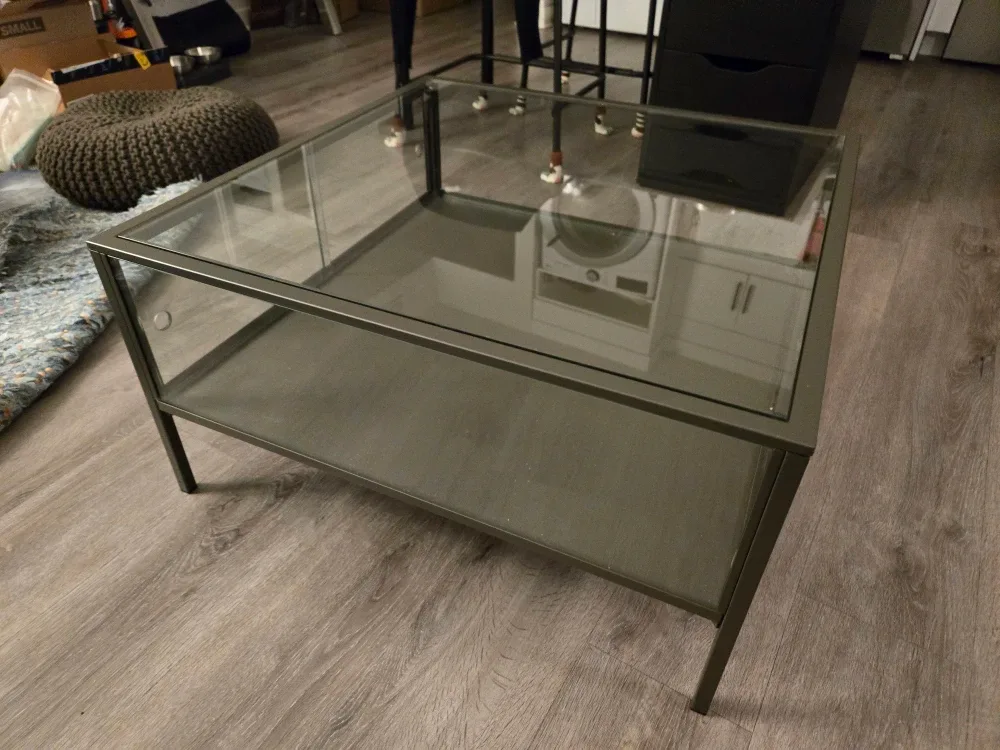 Modern glass and metal coffee table image indicator(6)