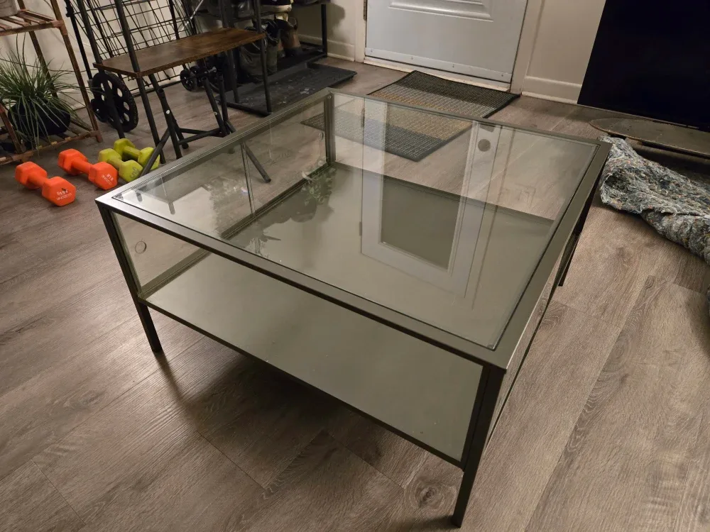 Modern glass and metal coffee table image indicator(2)