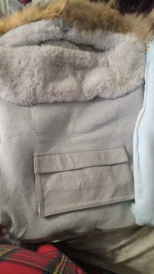 M baby Faux Fur-Trimmed Car Seat Cover