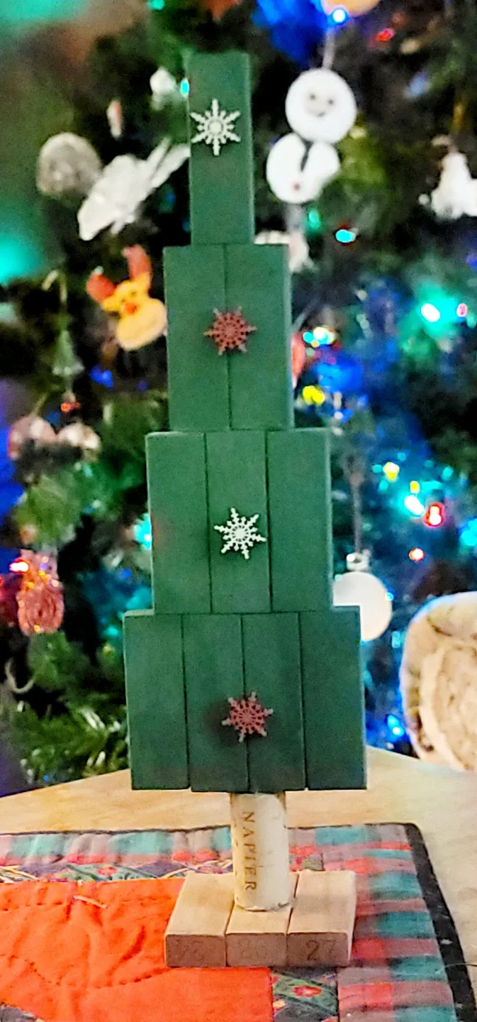 Handmade Wooden Christmas Tree Decoration