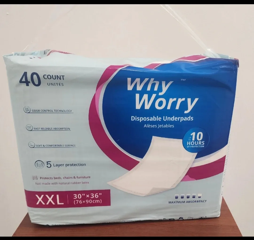 Why Worry Disposable Underpads XXL (40 count)