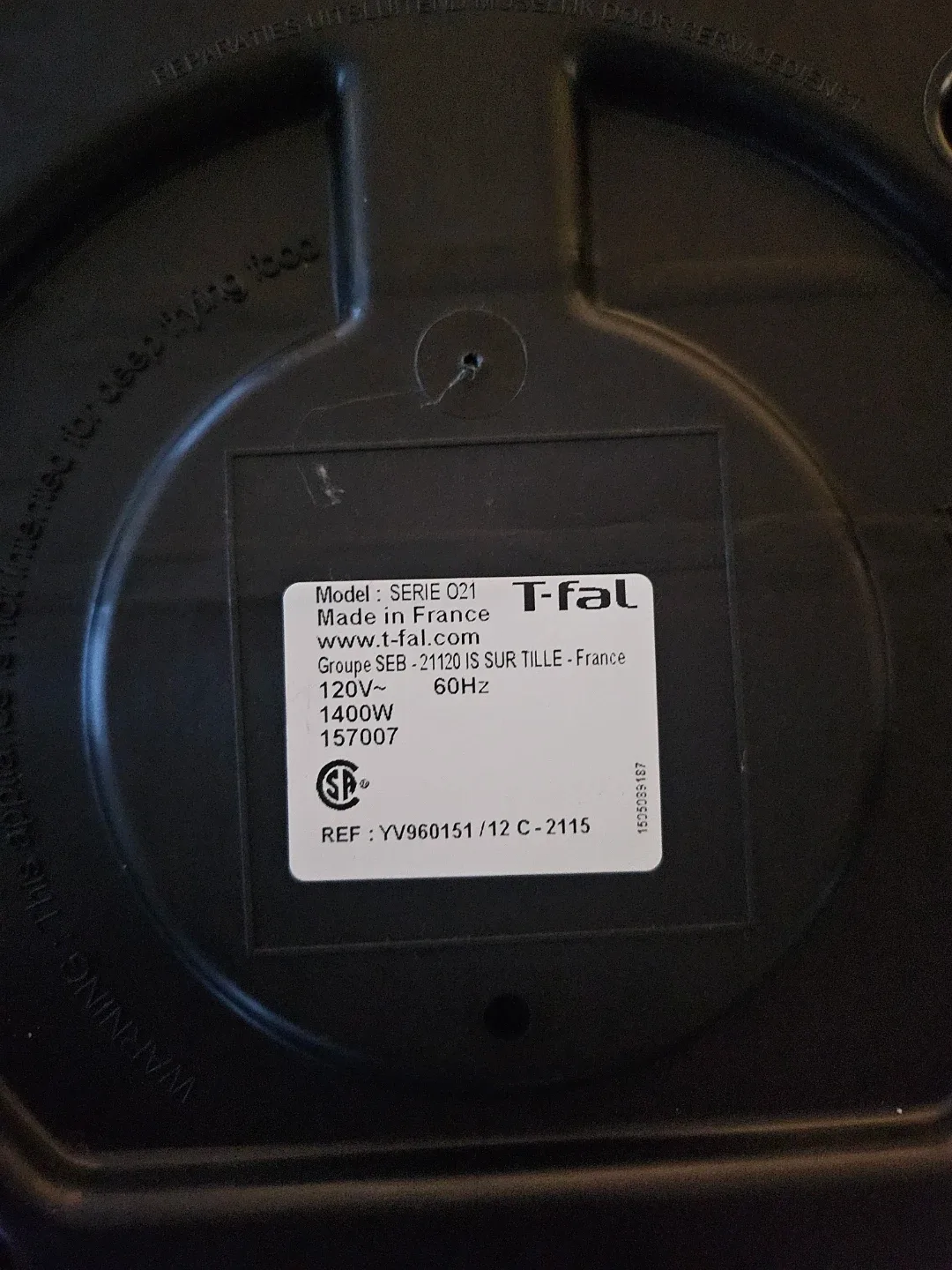 T-fal ActiFry 2 in 1 Air Fryer image indicator(7)