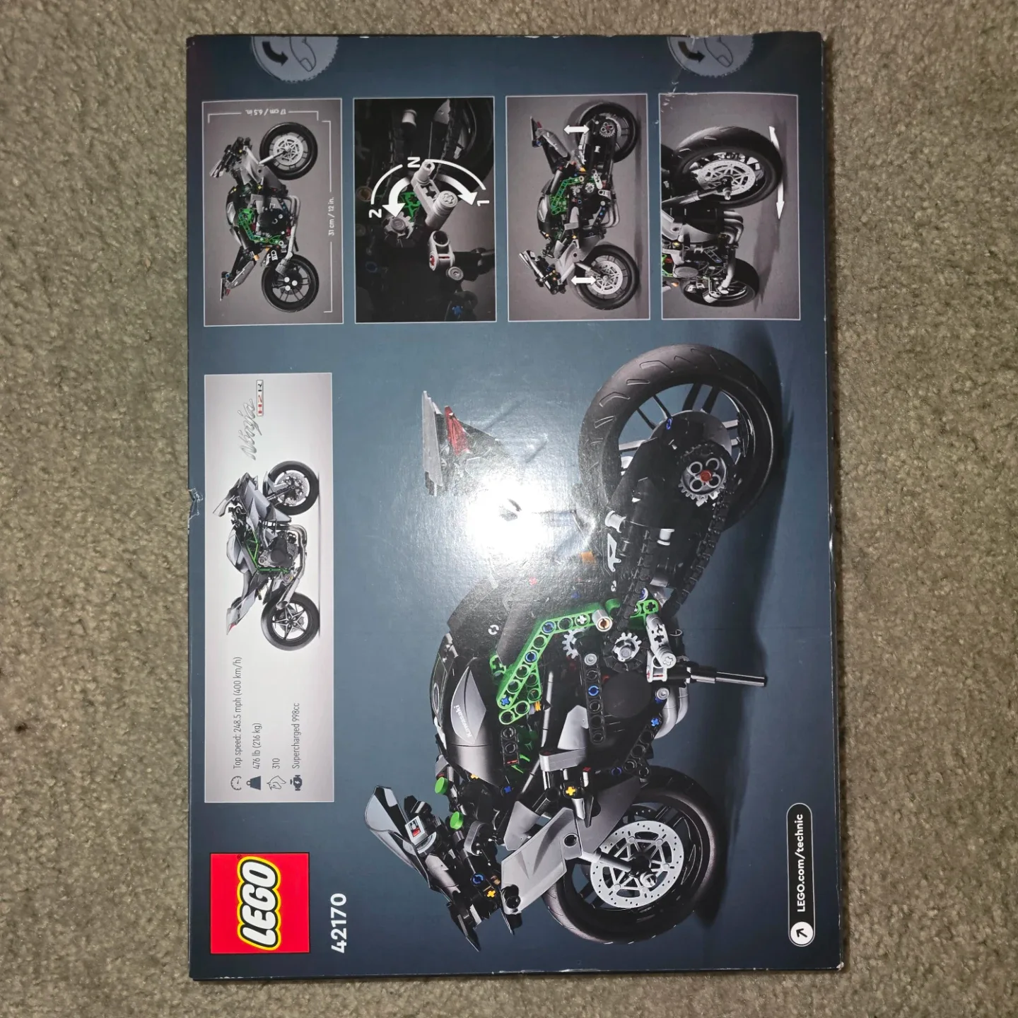 LEGO Technic Kawasaki Ninja H2R 42170 $60.00