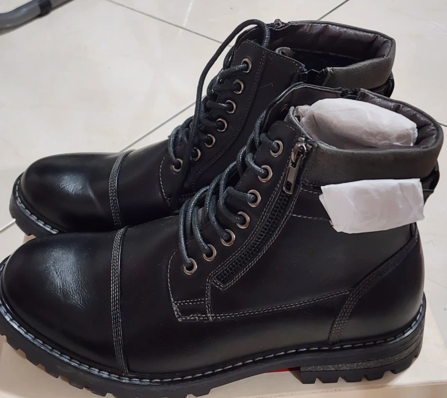 Bruno Marc Men's Black Ankle Boots - Size 8.5 - photo 2