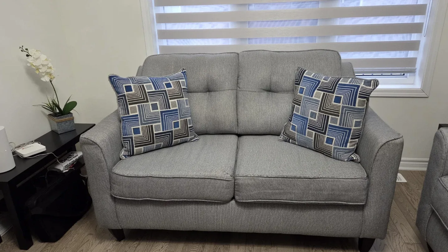 Grey Loveseat & Sofa Set