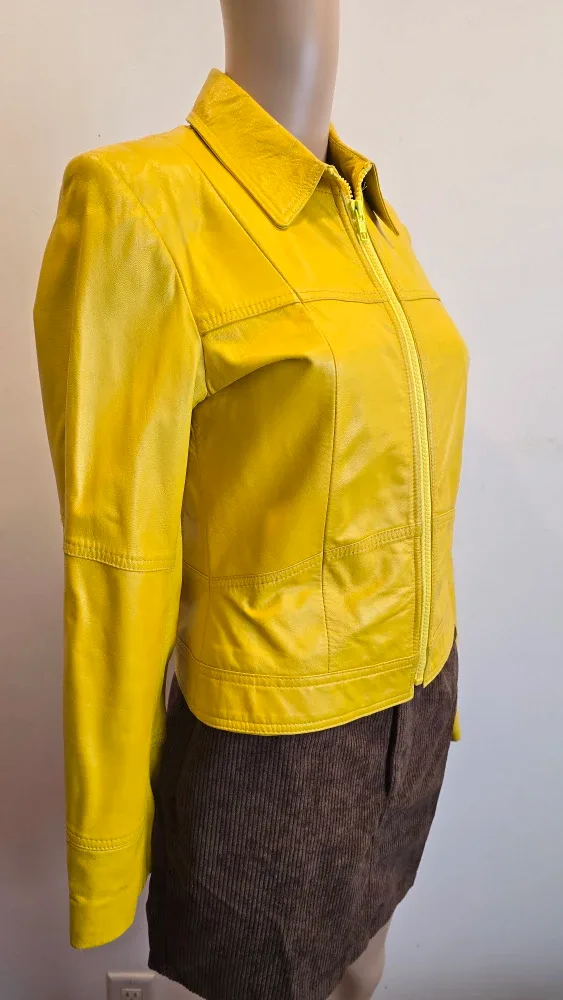Boutique of Leathers Yellow Jacket - Size 34 #Cleanout