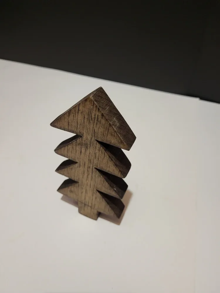 Wooden Christmas Tree Decoration, 7 inches
