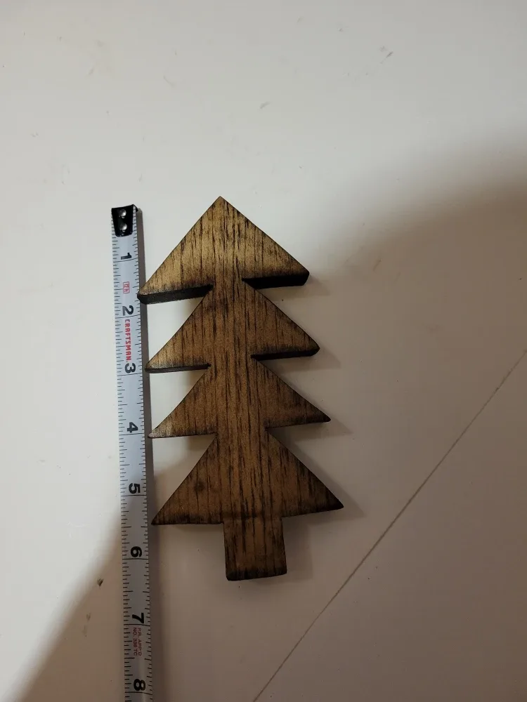 Wooden Christmas Tree Decoration, 7 inches image indicator(3)