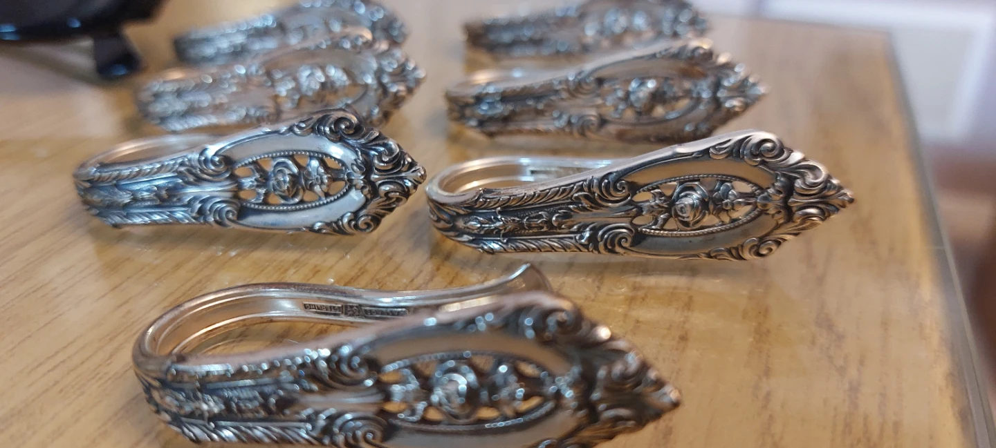 Antique Silver Plated Napkin Rings
