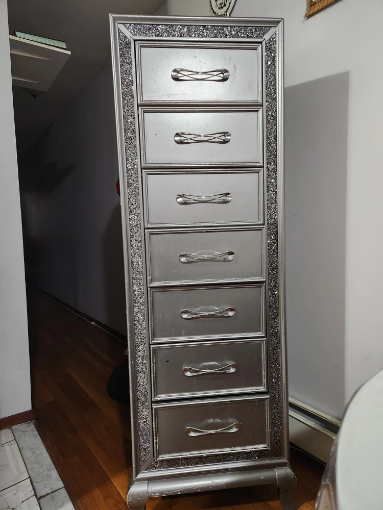 Silver Tallboy Dresser