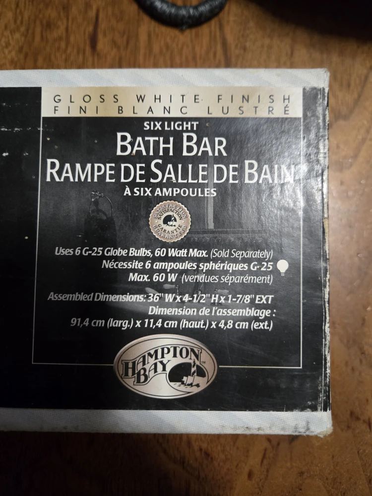 Hampton Bay Six Light Bath Bar