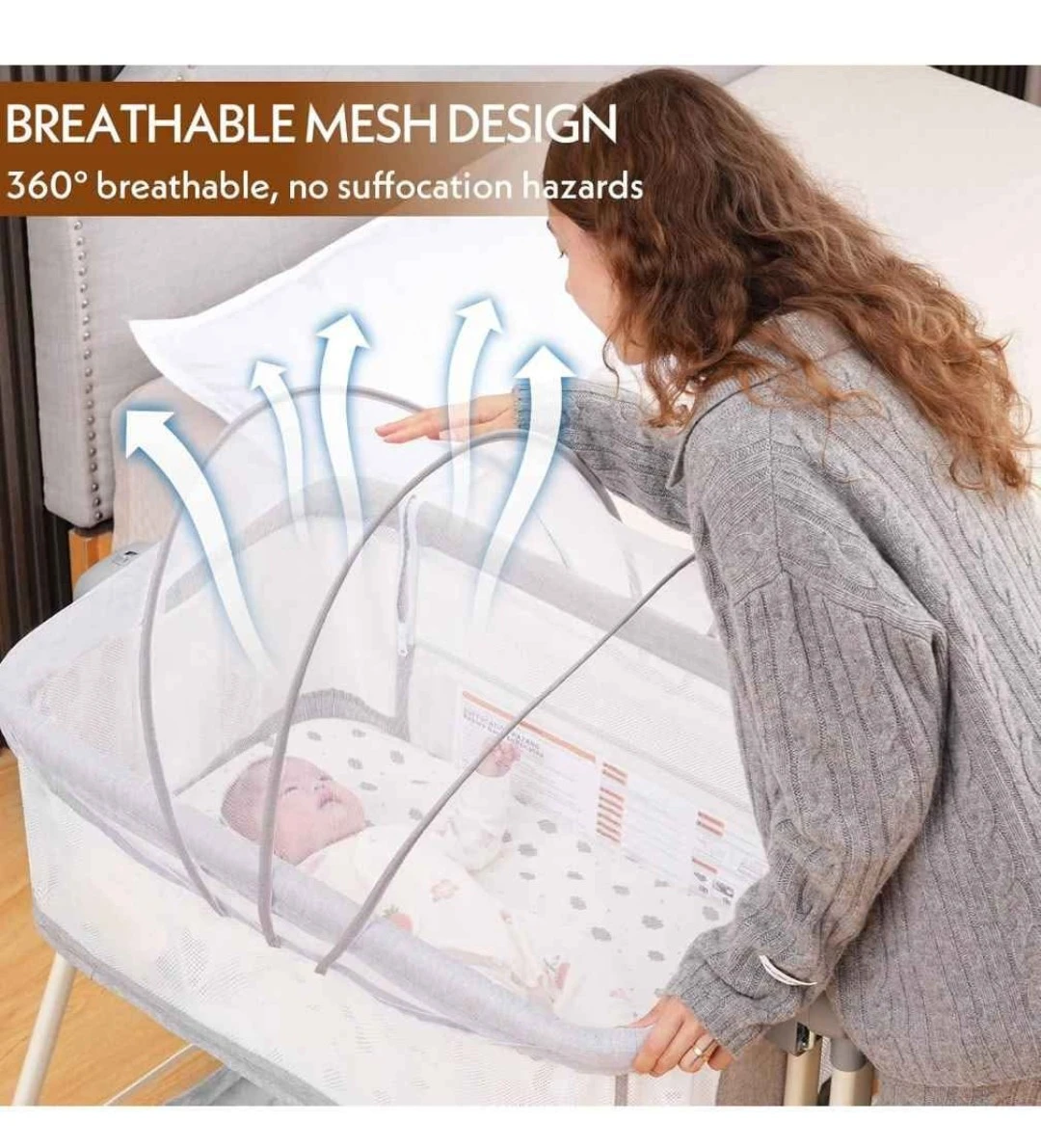 Rocking Bassinet with Waterproof Sheets - photo 4