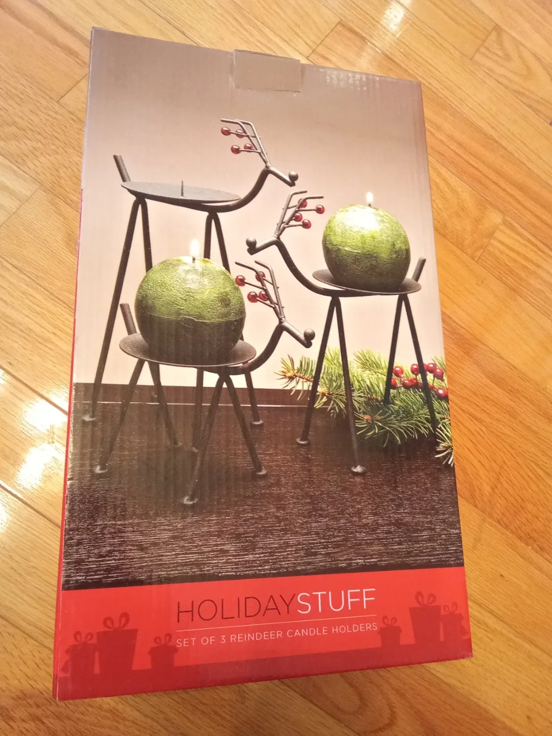 NEW Holidaystuff Set of 3 Reindeer Candle Holders #Cleanout