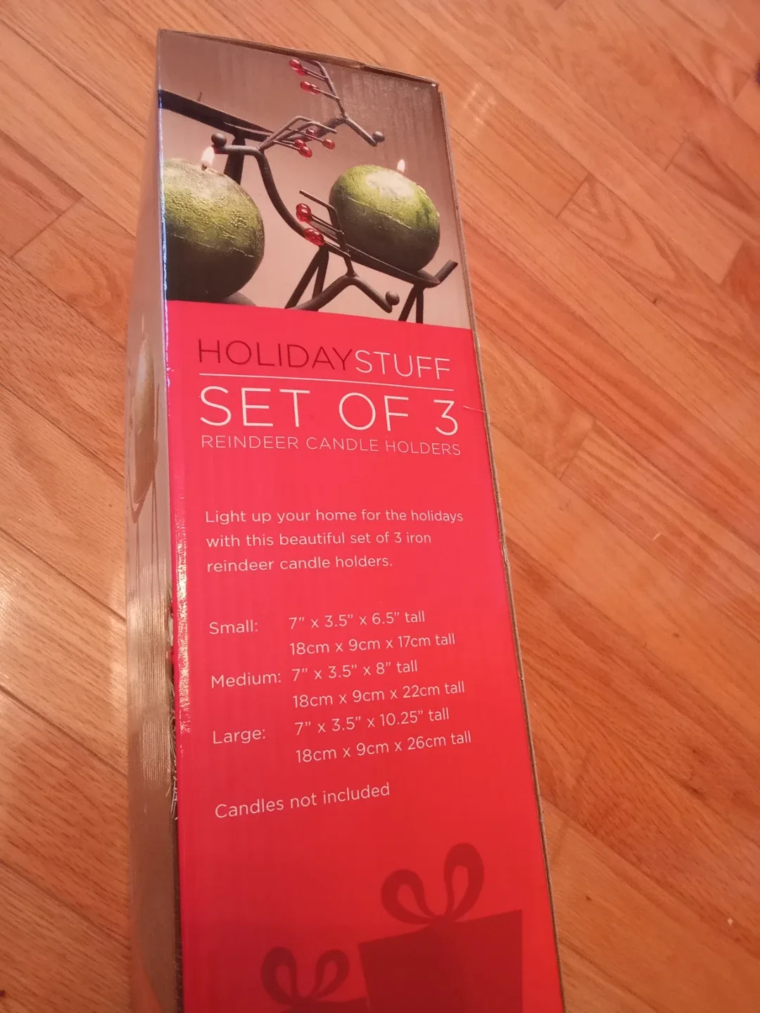 NEW Holidaystuff Set of 3 Reindeer Candle Holders #Cleanout image indicator(2)