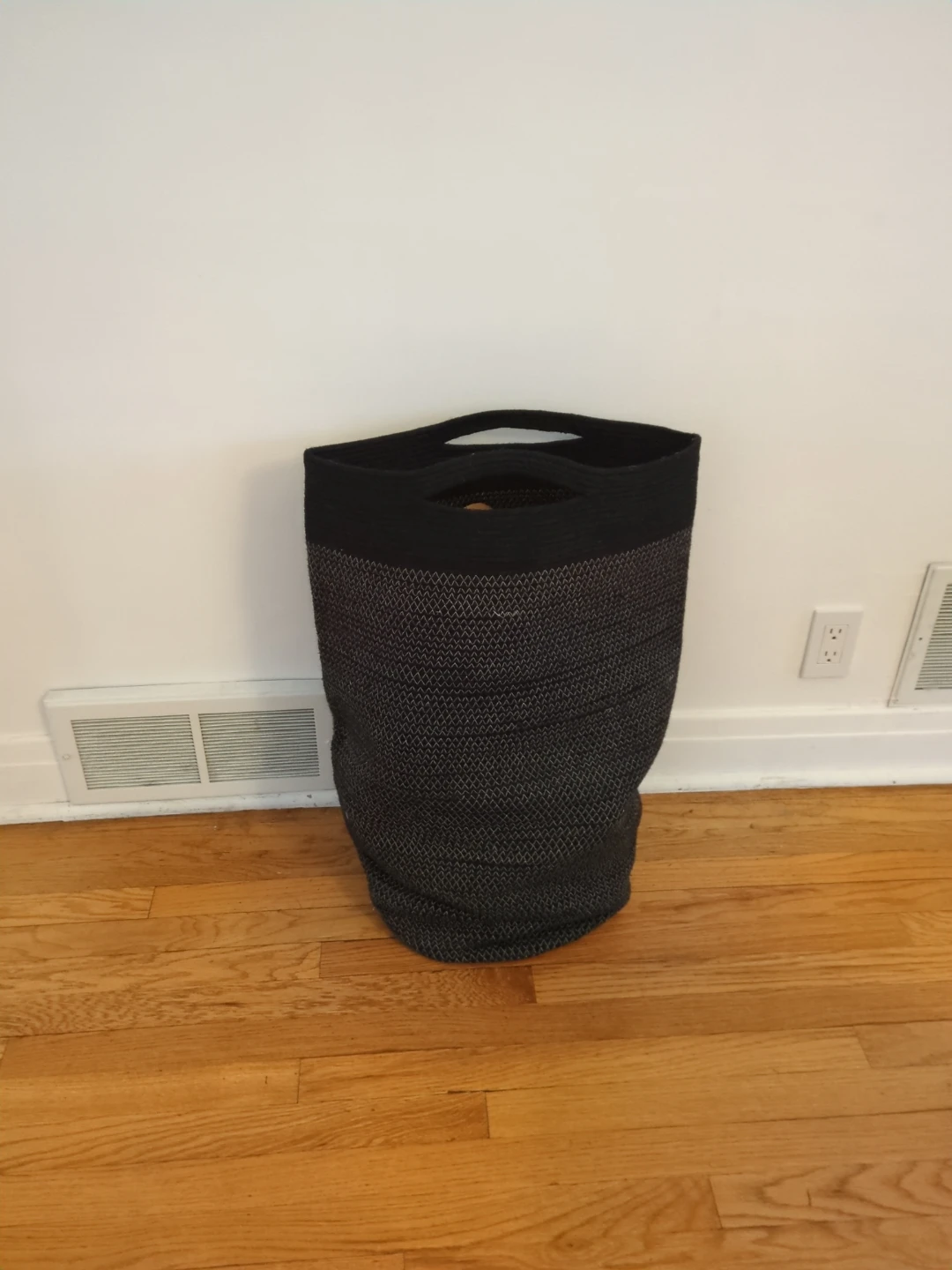 H&M Large Jute Bin/Hamper - Black