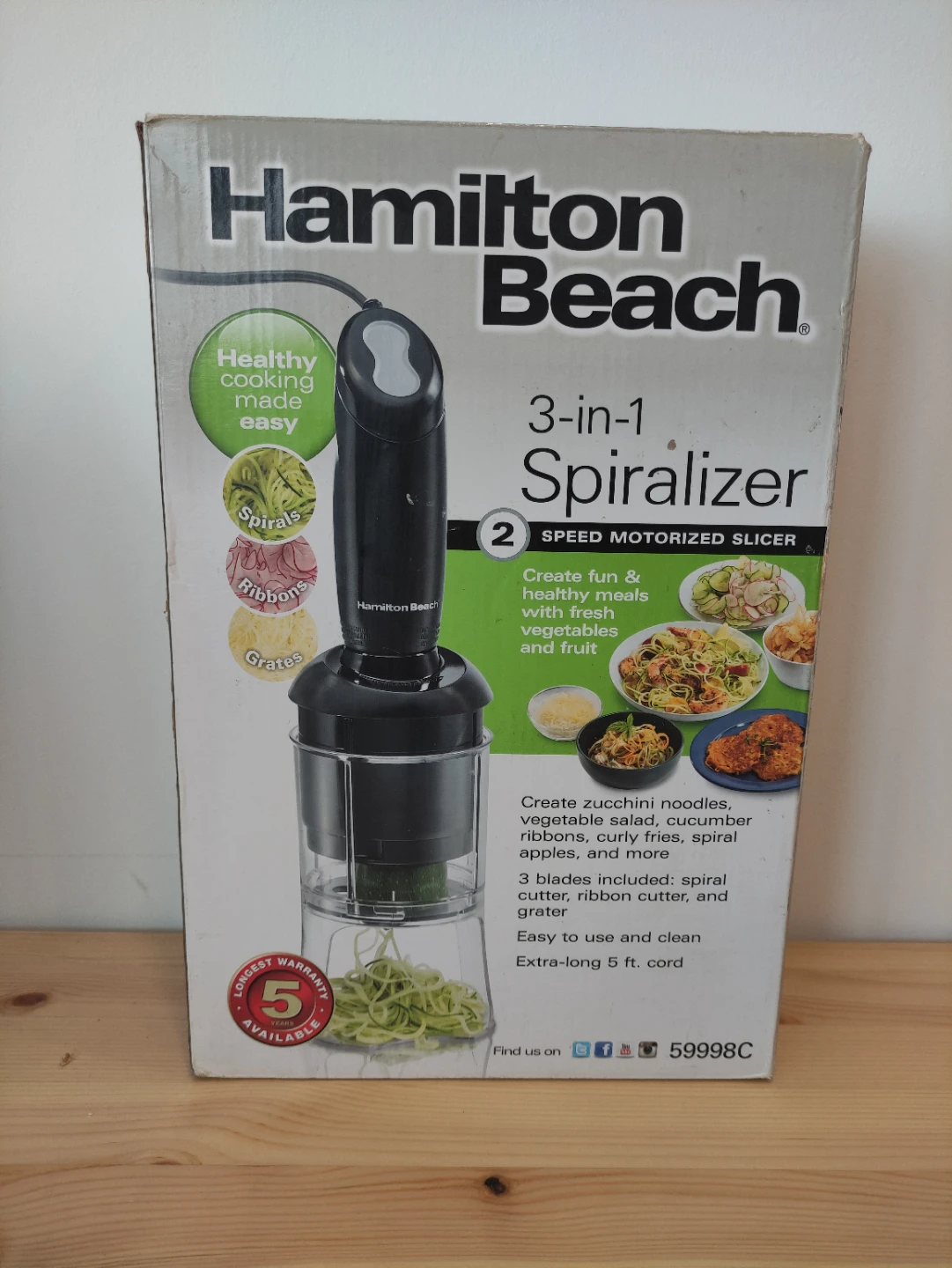 Hamilton Beach 3-in-1 Spiralizer - Like New!