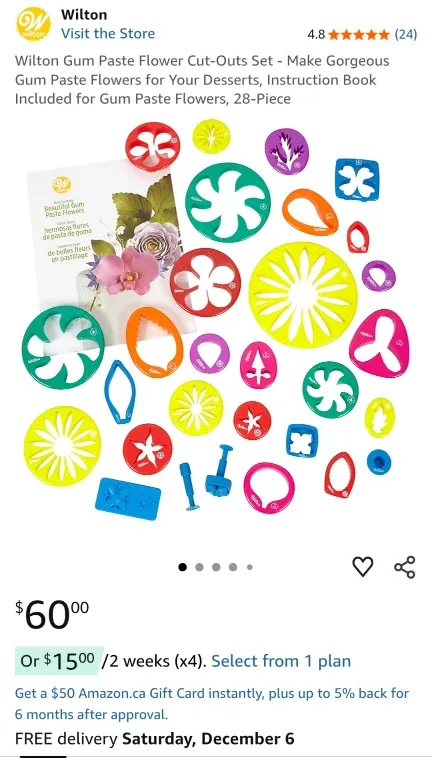 Cookie Cutters, Gum Paste Flower Cut-Outs, silicone molds image indicator(2)