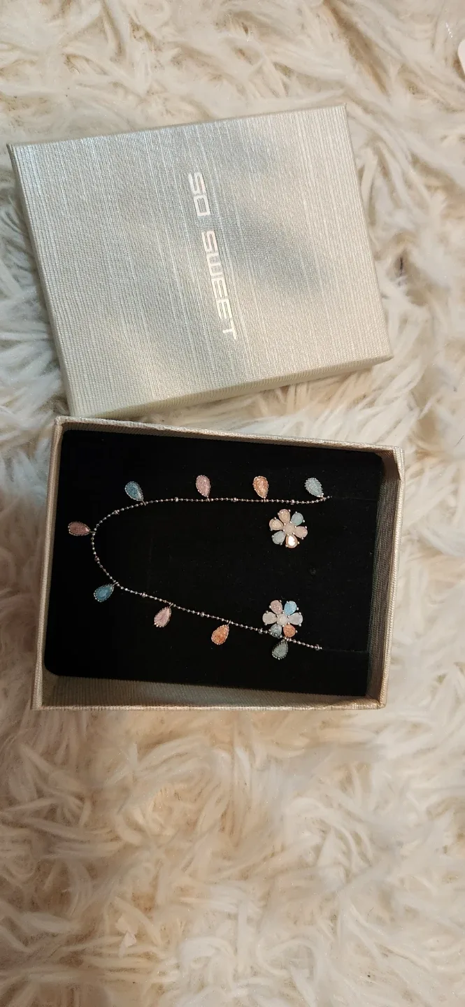 So Sweet Floral Earrings and Necklace - New in Box!