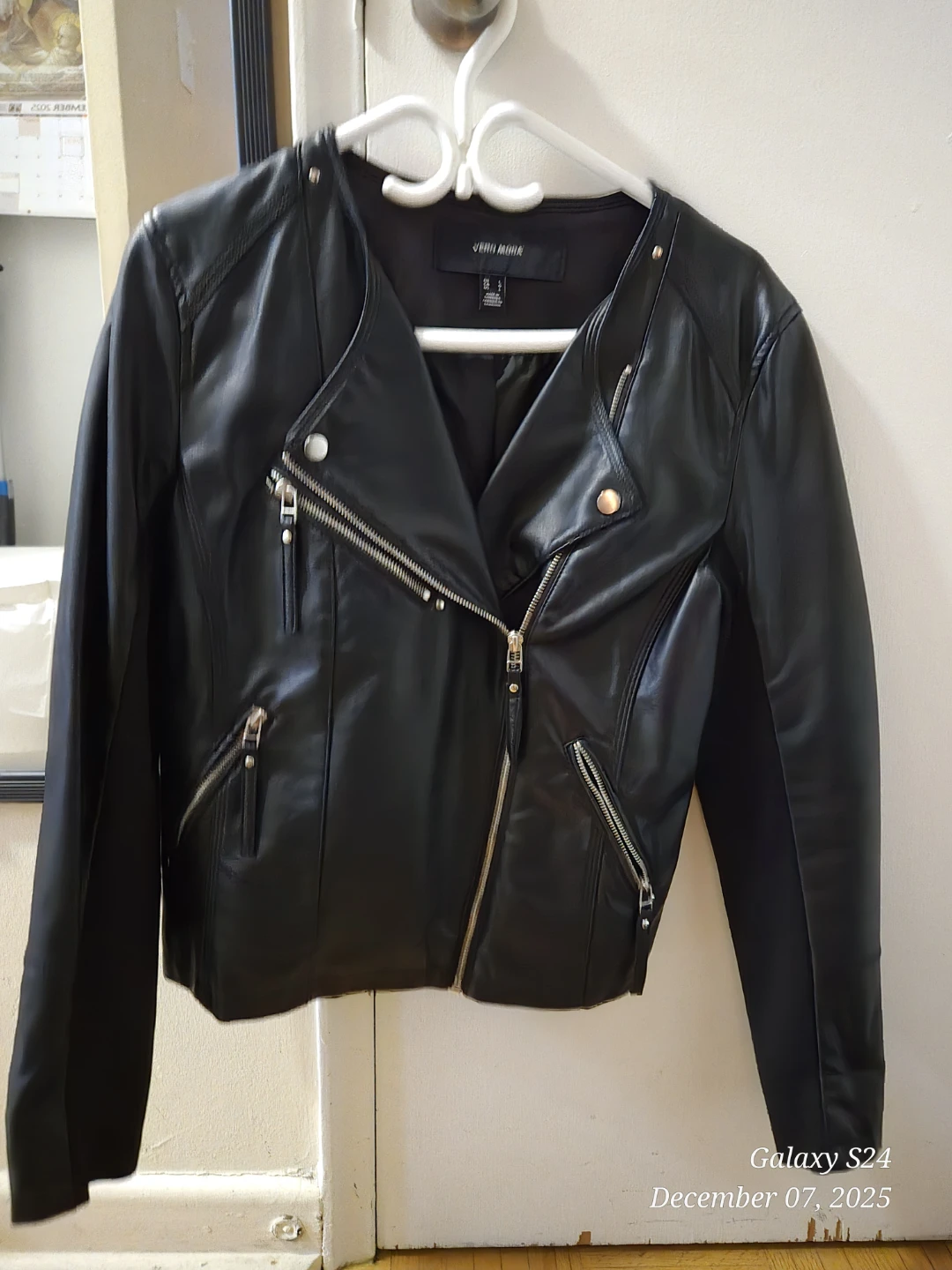Vero Moda Black Leather Jacket - Size S, #Cleanout