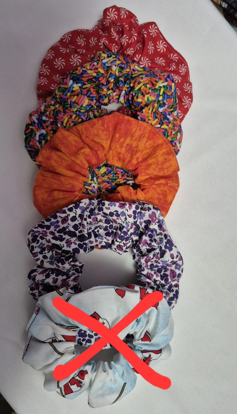 Scrunchies - Assorted Colours & Patterns, 100 % cotton - photo 2
