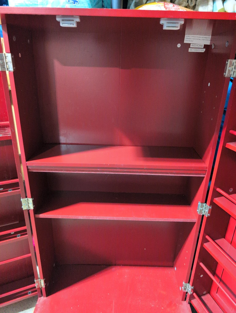 Red Wooden Storage Wine Cabinet. - photo 4