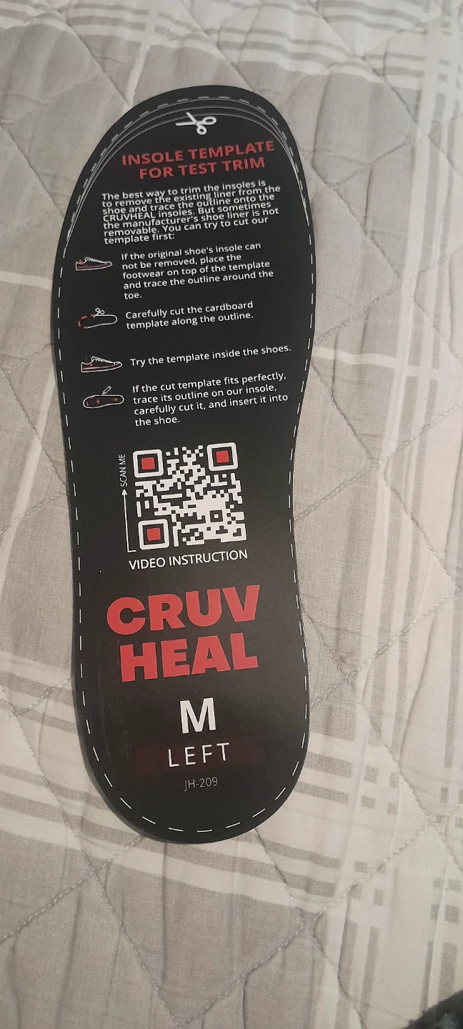 CRUV HEAL Orthotic Shoe Insoles - Size M - New - photo 2