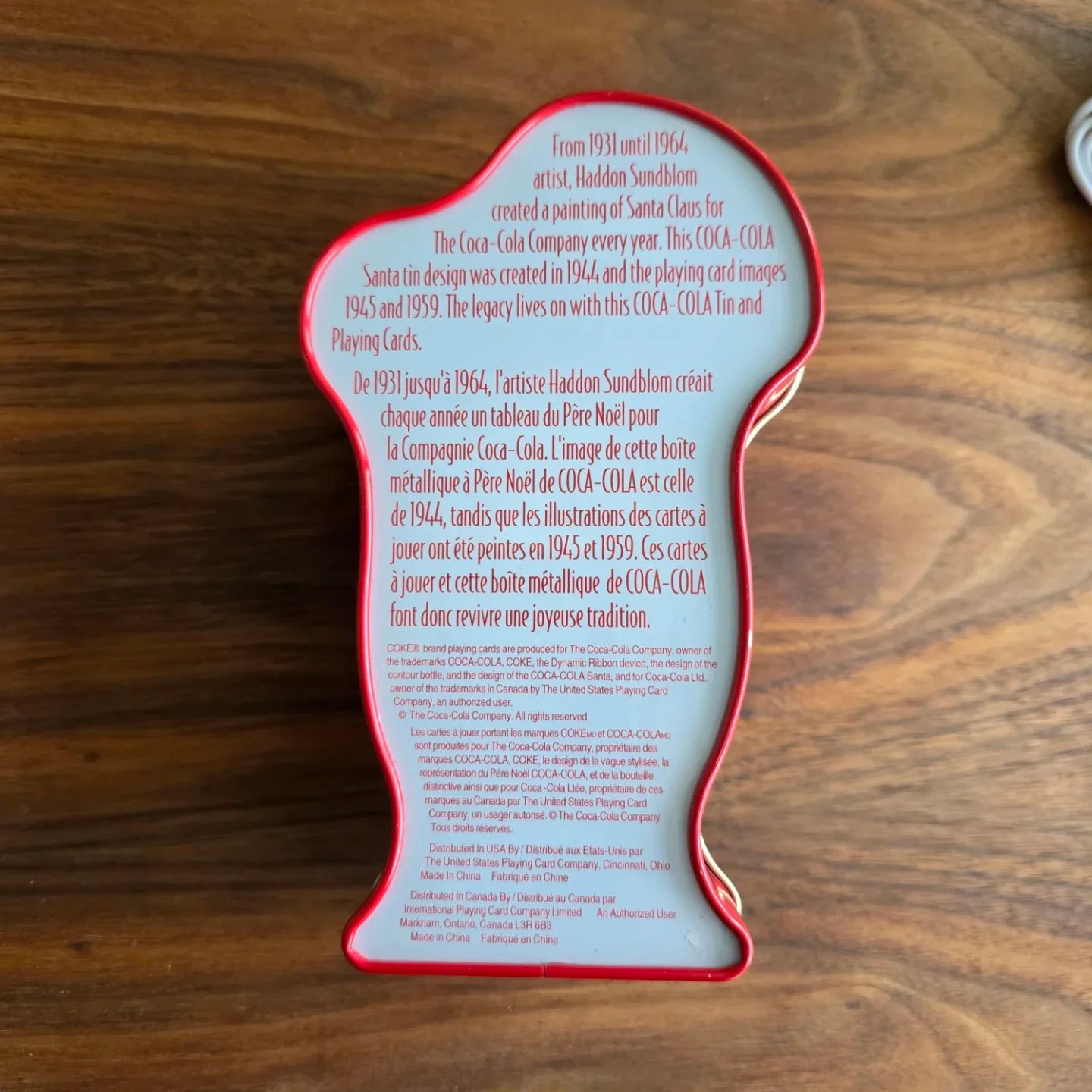 Coca Cola Santa Tin with 2 Decks of Playing Cards image indicator(4)