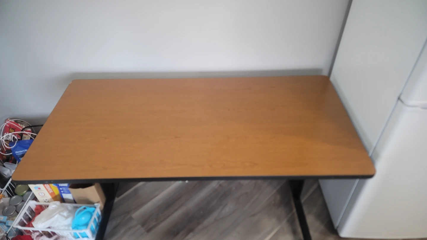 Wood Grain Table with Black Legs - photo 2