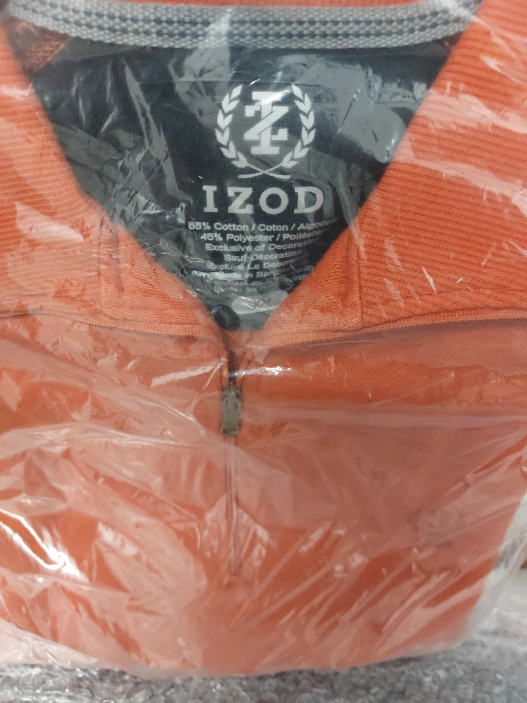 IZOD Orange 1/4 Zip Pullover - New in Package - photo 2