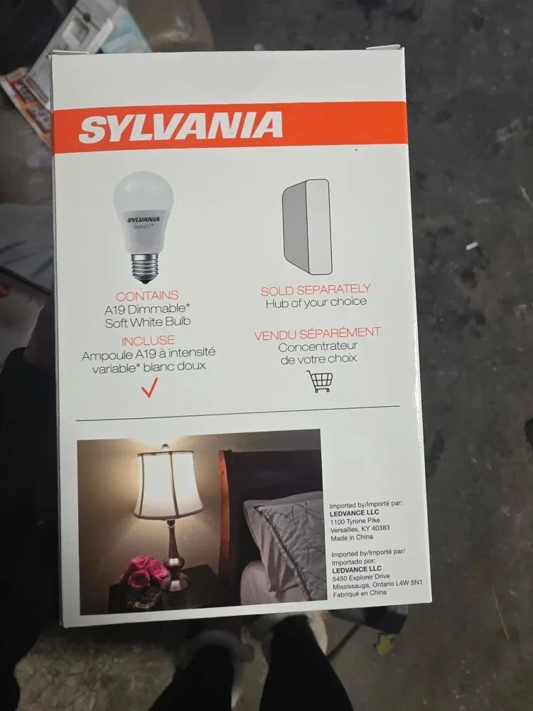 BNIB BOX OF 4X Sylvania SMART+ A19 Dimmable Soft White Bulb image indicator(3)