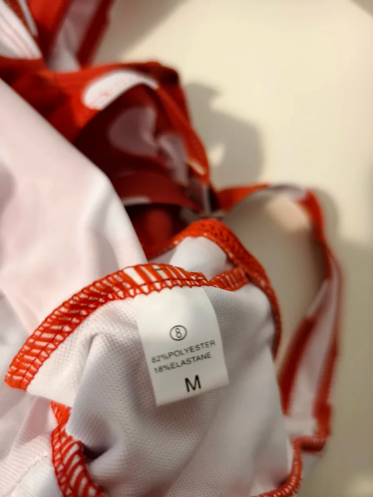 Red & White Polka Dot One Piece Swimsuit - Size M image indicator(3)