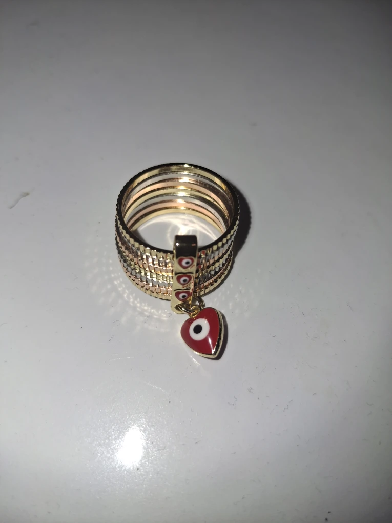 Evil Eye Ring gold laminated