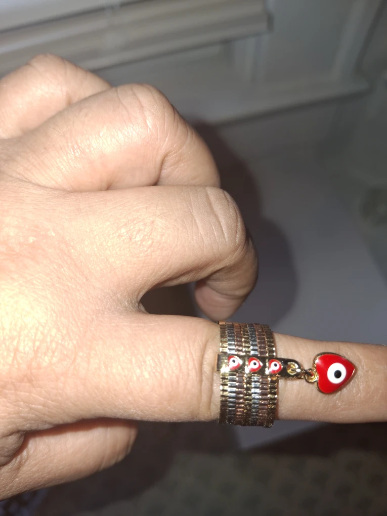 Evil Eye Ring gold laminated - photo 2