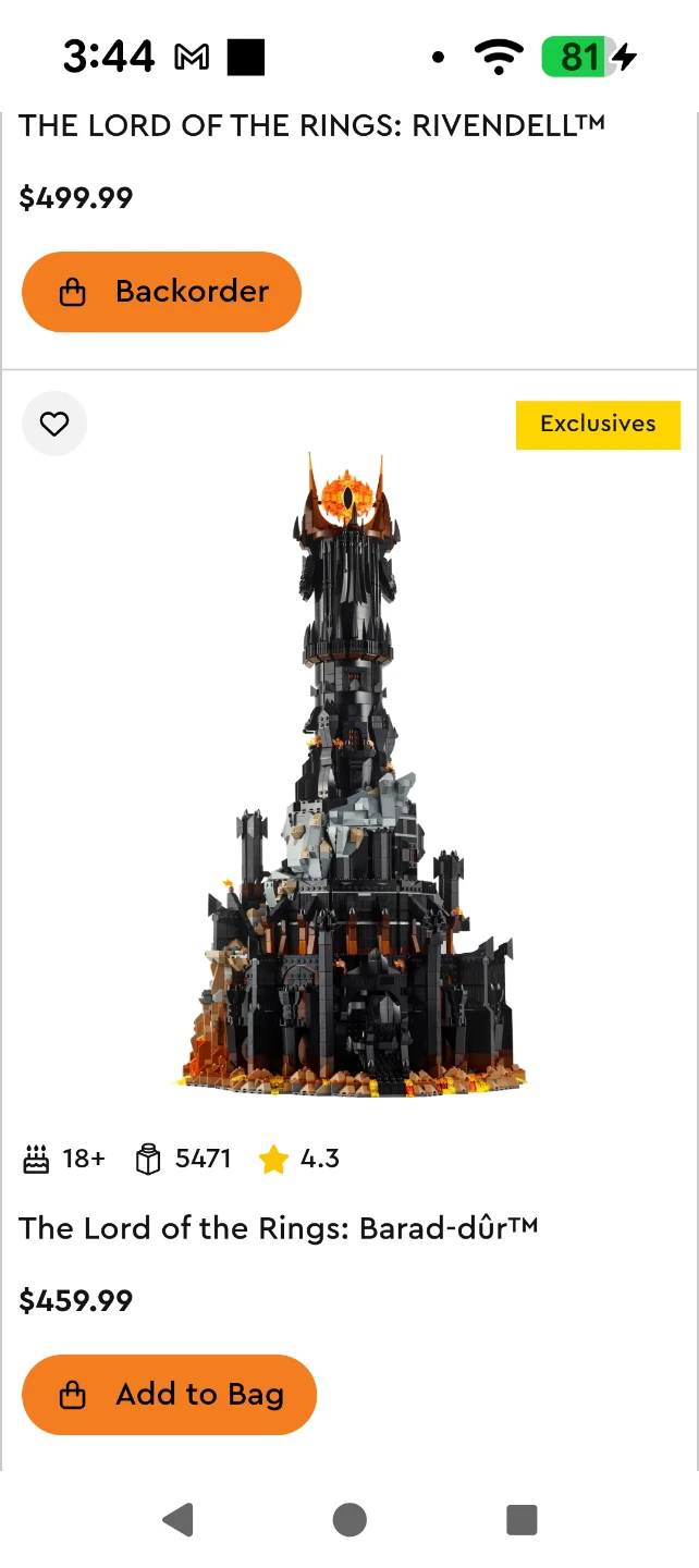 LEGO The Lord of the Rings: Barad-dûr™