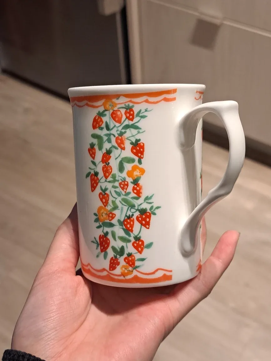 small strawberry mug