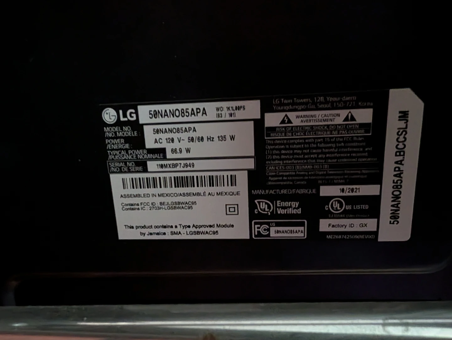 LG 50" 4K 120Hz Smart TV - photo 4