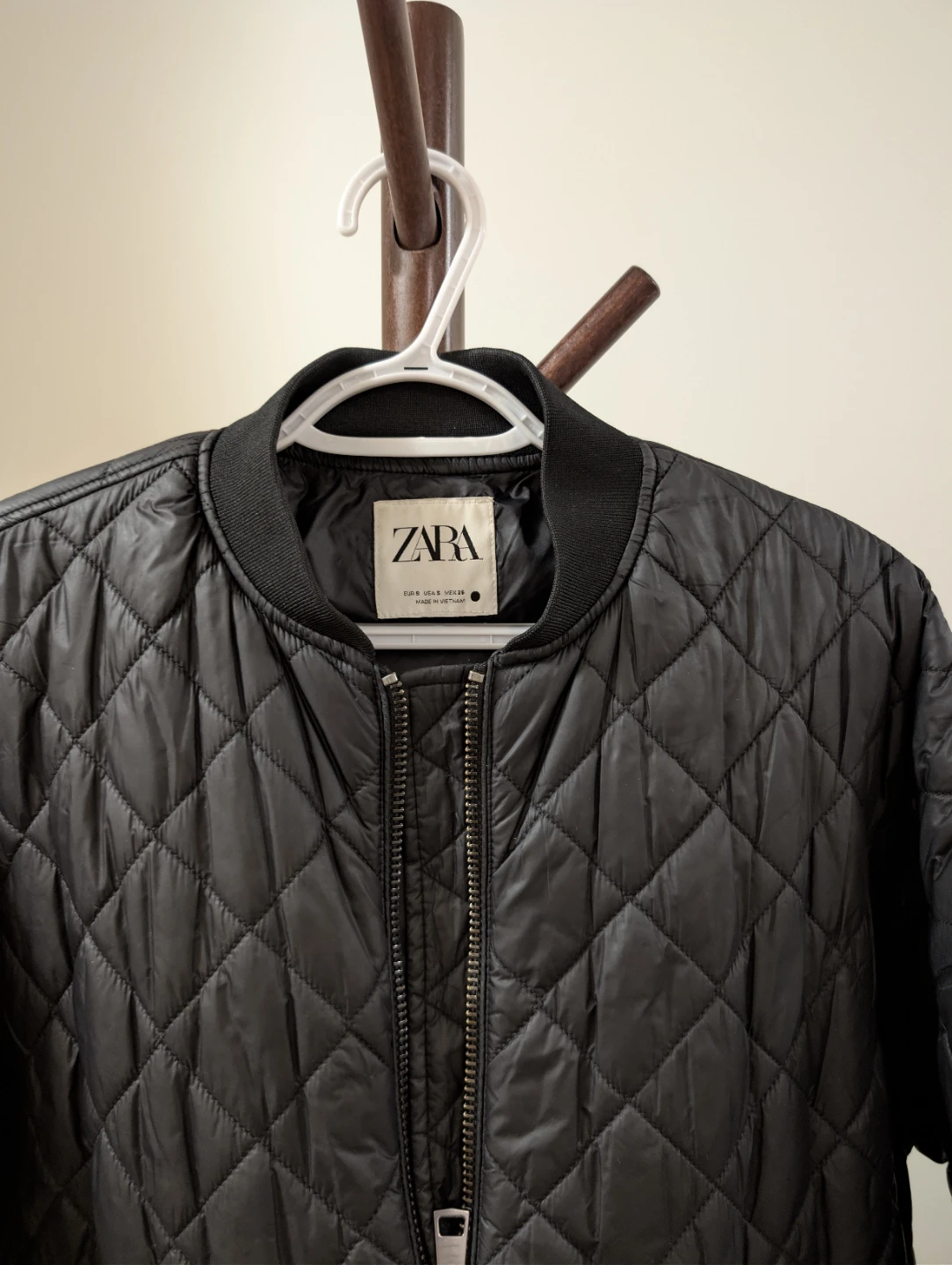 Zara Black Bomber Jacket  - Size S - photo 2