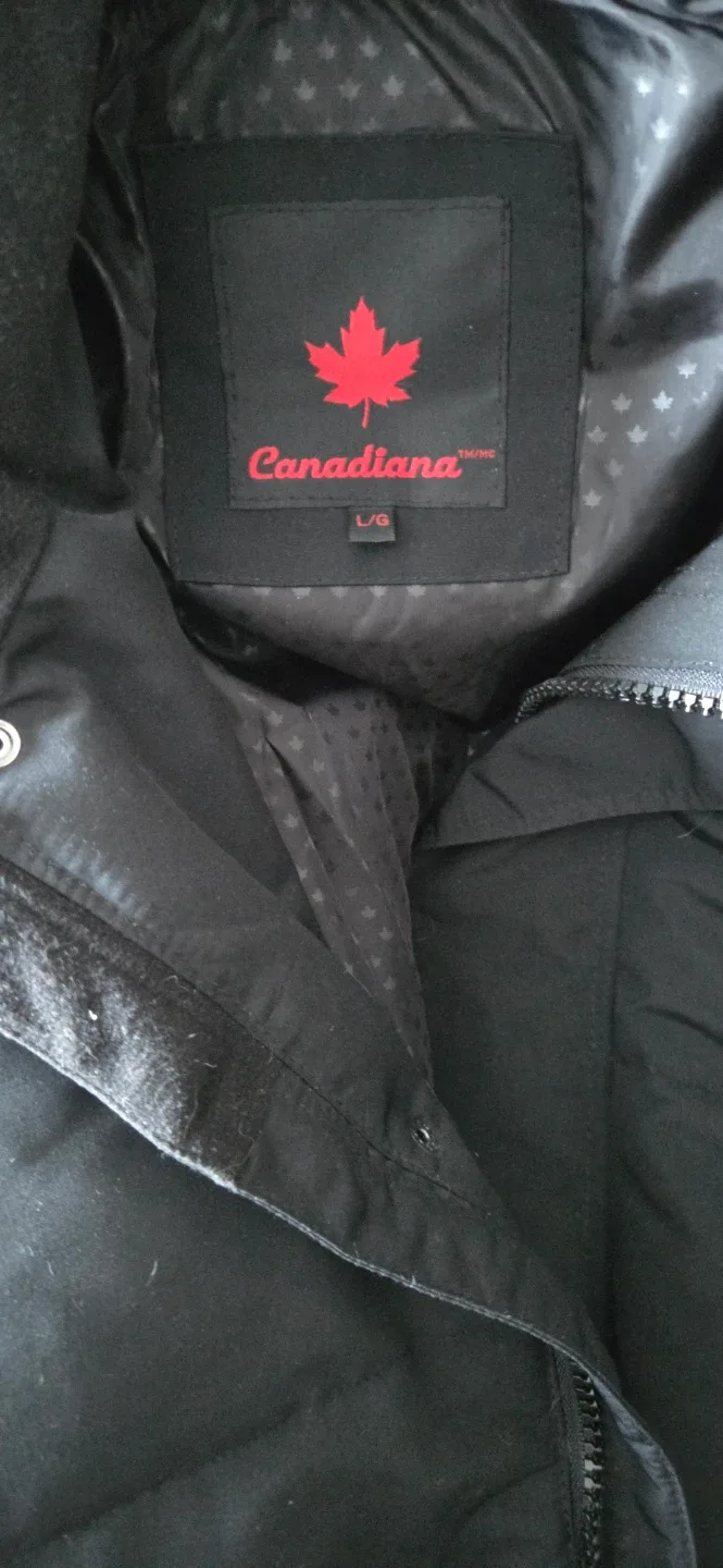 Canadiana Black Winter Jacket - Size L/G image indicator(2)