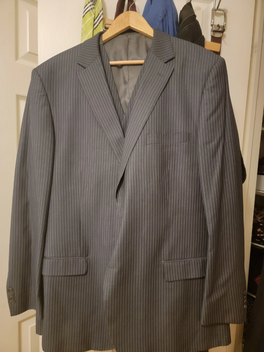 STARS Pinstripe Suit Jacket - photo 2
