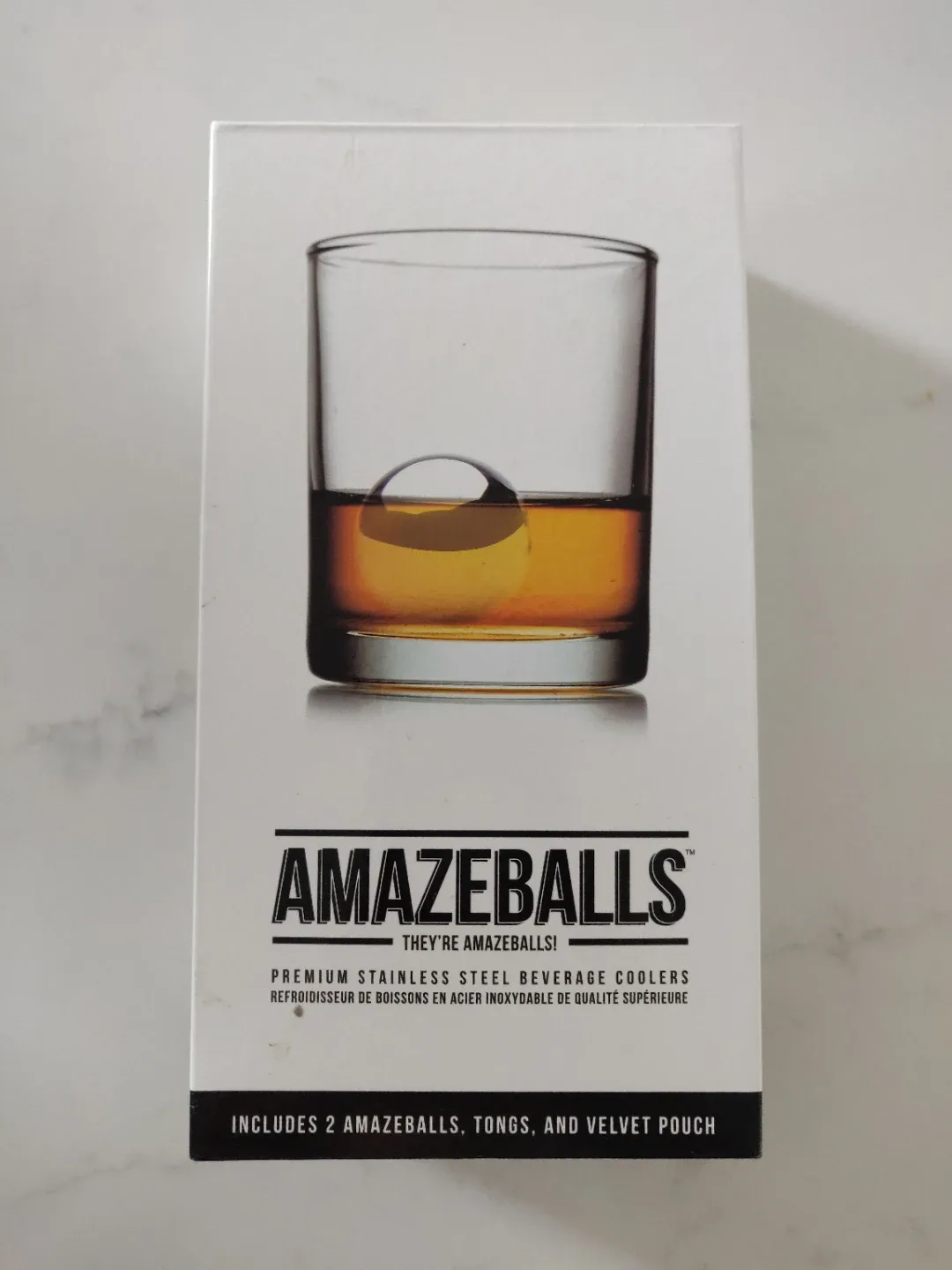AmazeBalls Stainless Steel Beverage Coolers + Whiskey Stones