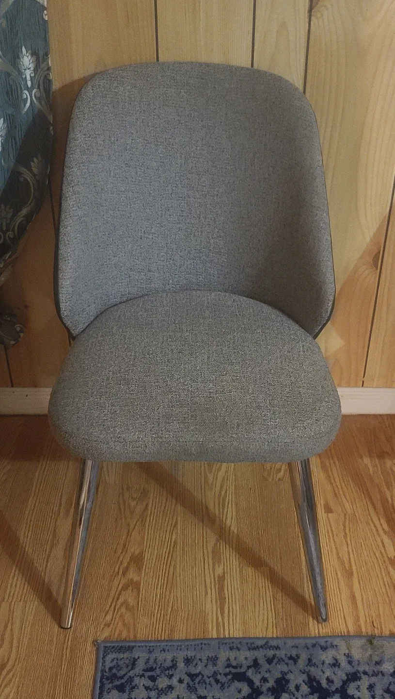 Grey Upholstered Dining Chair 21$Price is Firm