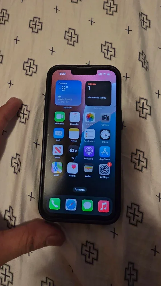 iPhone 14 Purple with Privacy Screen & Case image indicator(8)