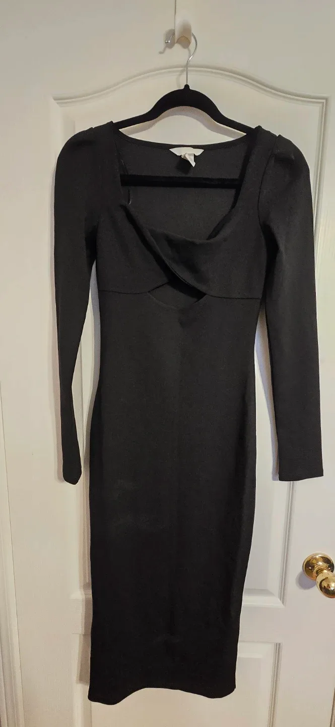 H&M Black Long Sleeve Dress - Size Small