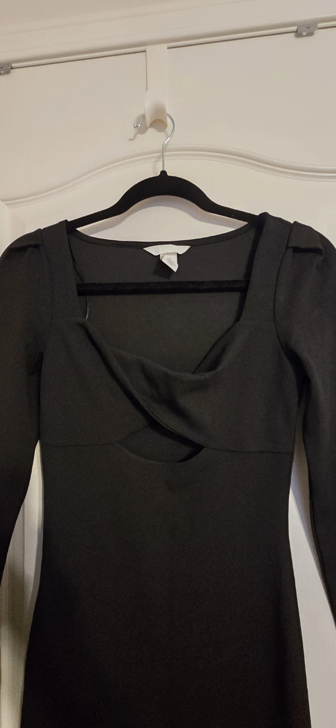 H&M Black Long Sleeve Dress - Size Small - photo 4